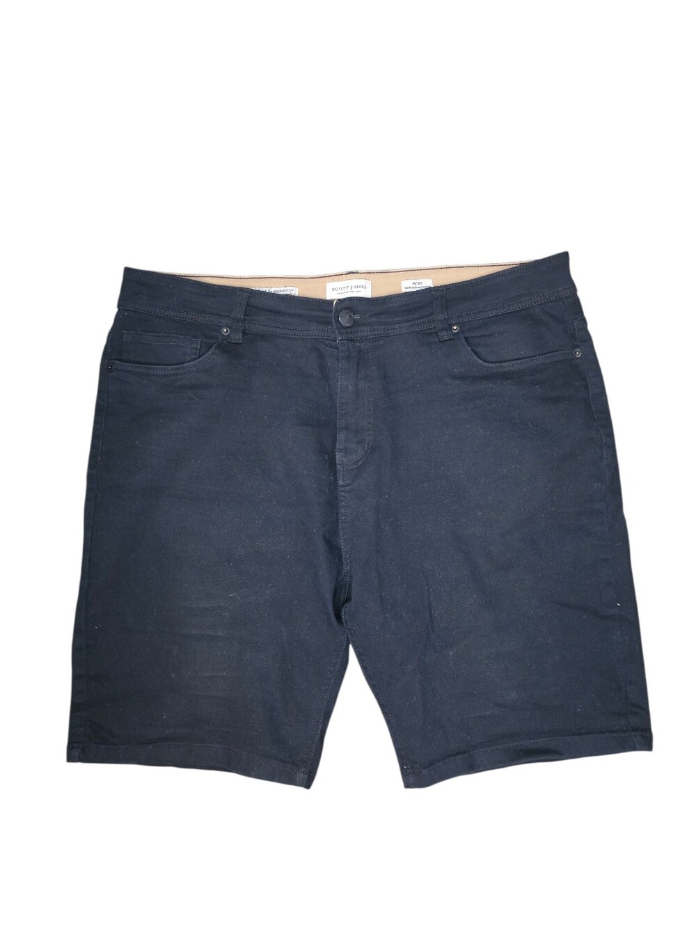 Scott James England Men’s Black Comfort Stretch Denim Shorts - Size 38